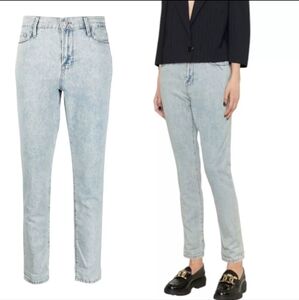 Frame Le Garcon Distressed-Effect Denim Jeans Womens 28 Waist 32" Linen Blend